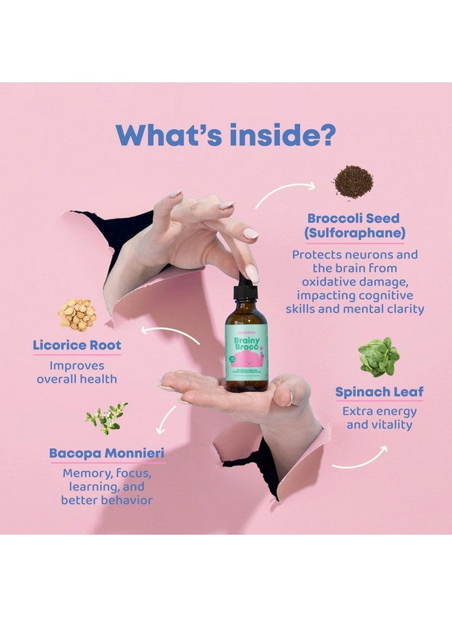 JoySpring Broccoli Supplement for Kids | Sulforaphane & Bacopa Monnieri Drops | Supports Cognitive Function | Vegan & Kid-Friendly - Image 4