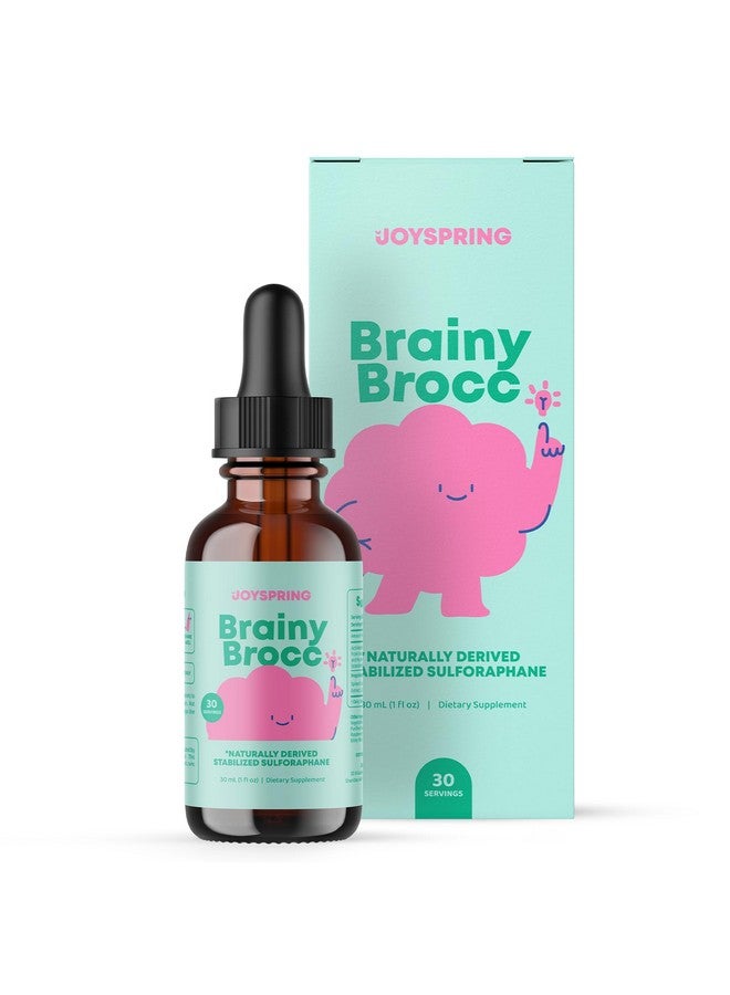 JoySpring Broccoli Supplement for Kids | Sulforaphane & Bacopa Monnieri Drops | Supports Cognitive Function | Vegan & Kid-Friendly - Image 1