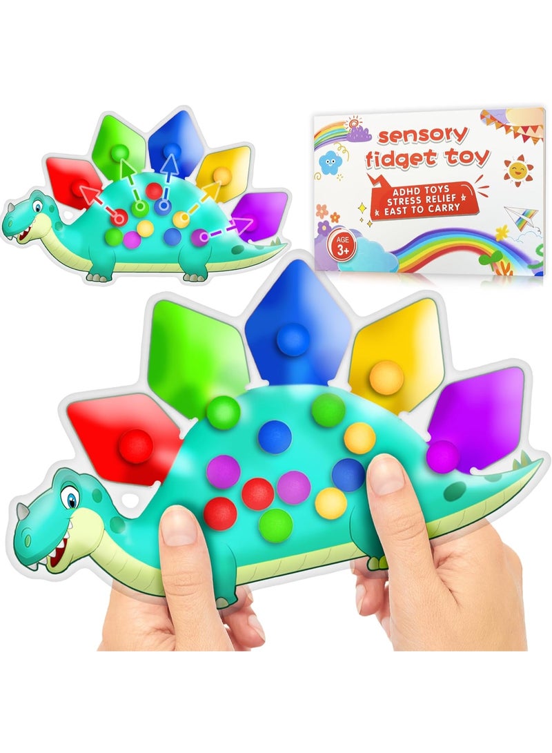 لعبة حسية لفرز ألوان الديناصورات، لعبة مونتيسوري لألعاب التنمية المبكرة، لعبة تعليمية وتربوية للأنشطة، لعبة مطابقة الحركات الدقيقة للأطفال الصغار، ألعاب أساسية للرحلات البرية، أفضل الهدايا للأولاد والبنات من عمر 1 إلى 6 سنوات. - Image 1