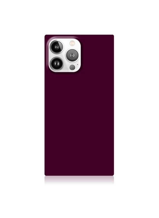 FLAUNT Official Square Protective Case - Compatible with iPhone 15 Pro Max - Compatible with MagSafe - Stylish Drop Tested Shockproof Phone Case - The Official Square Phone Case (Burgundy) - Image 1