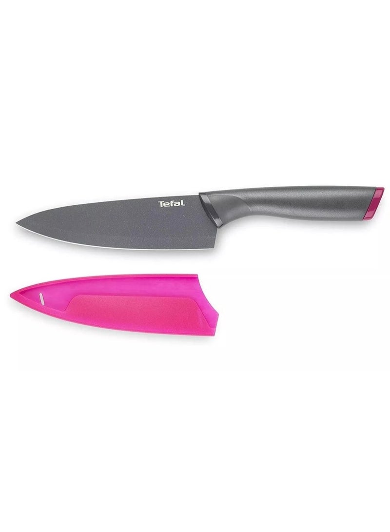 Tefal Stainless Steel Chef Knife With Cover 15 Cm Silver & Black - Image 3
