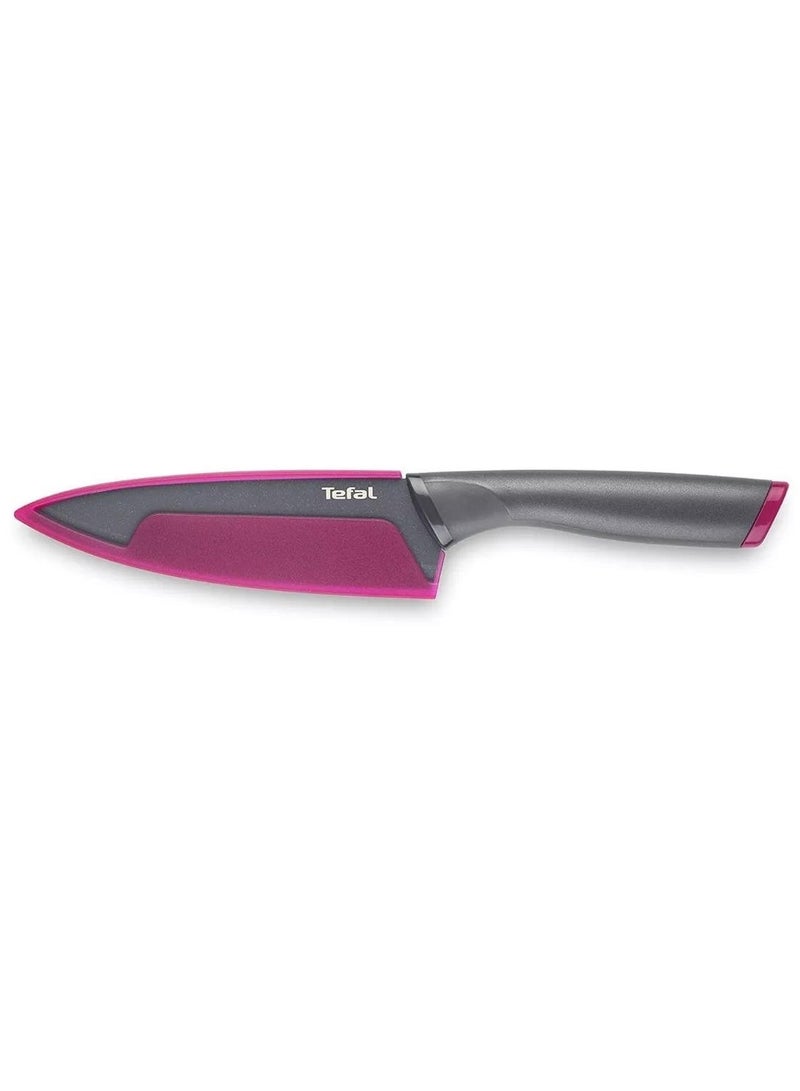 Tefal Stainless Steel Chef Knife With Cover 15 Cm Silver & Black - Image 1