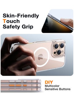 Generic Magnetic Case for iPhone 16 Pro Max 6.9 Inch Shockproof Phone Bumper Cover, Anti-Scratch Clear Back (Clear)  - Image 4
