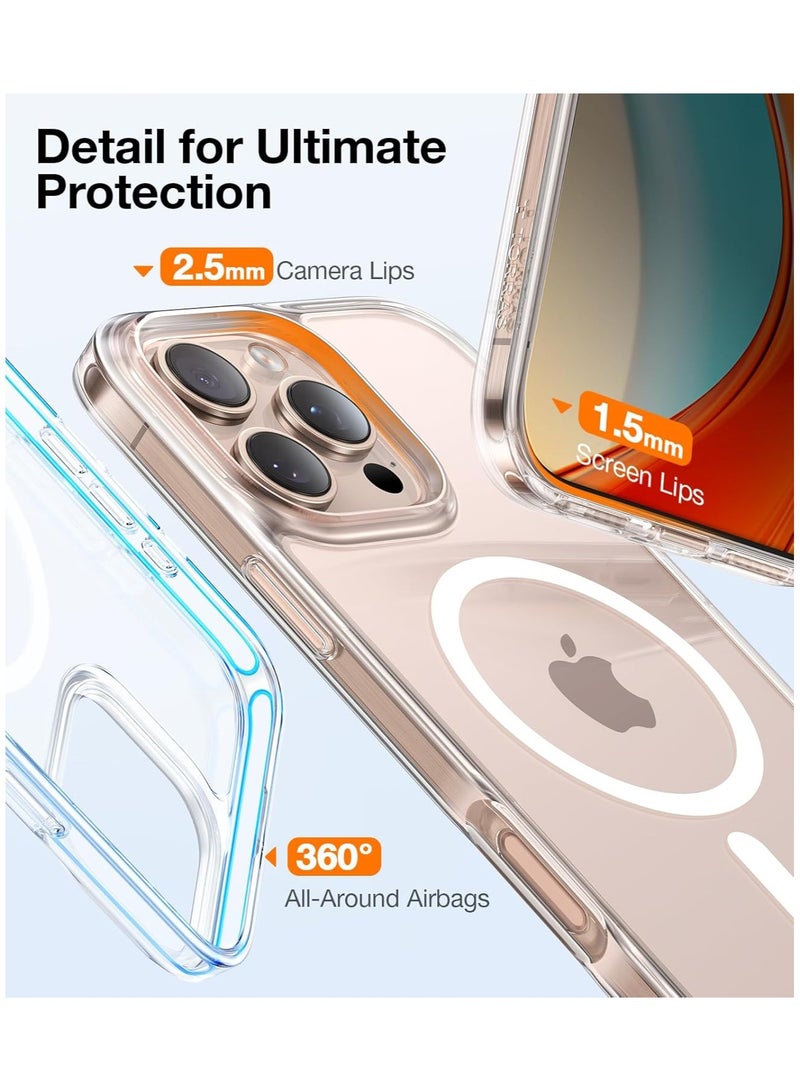 حافظة مغناطيسية لهاتف iPhone 16 Pro Max مقاس 6.9 بوصة، غطاء ممتص للصدمات، مضاد للخدش، شفاف (شفاف) - Image 5