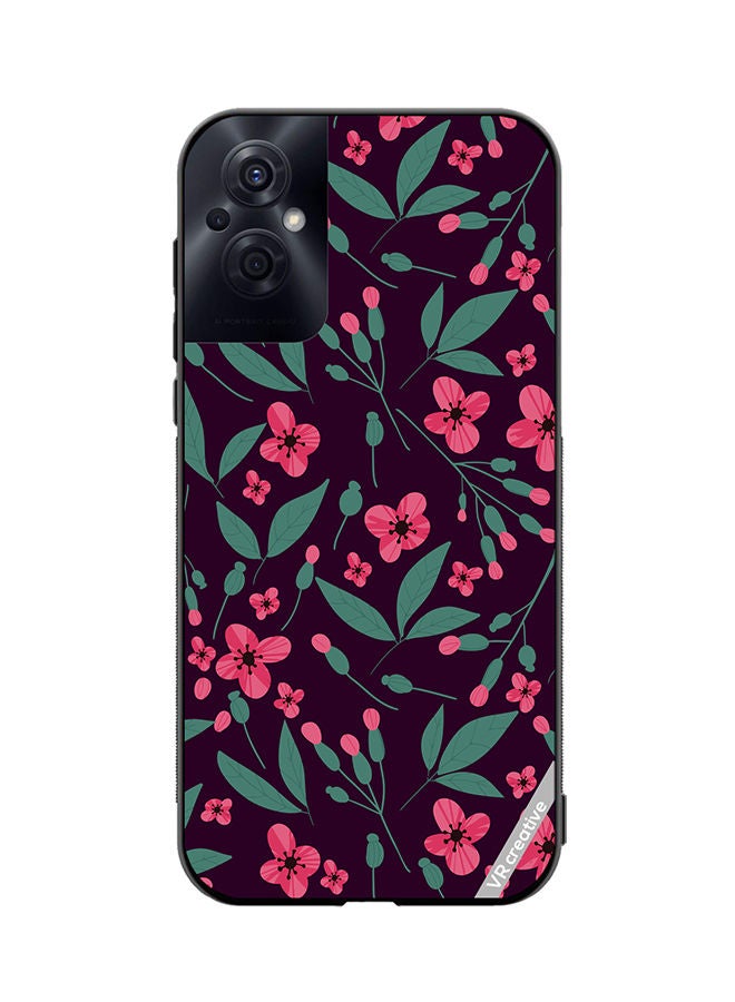 VR CREATIVE Protective Case Cover For Oppo Reno8 Z Flower Design Multicolour - Image 1