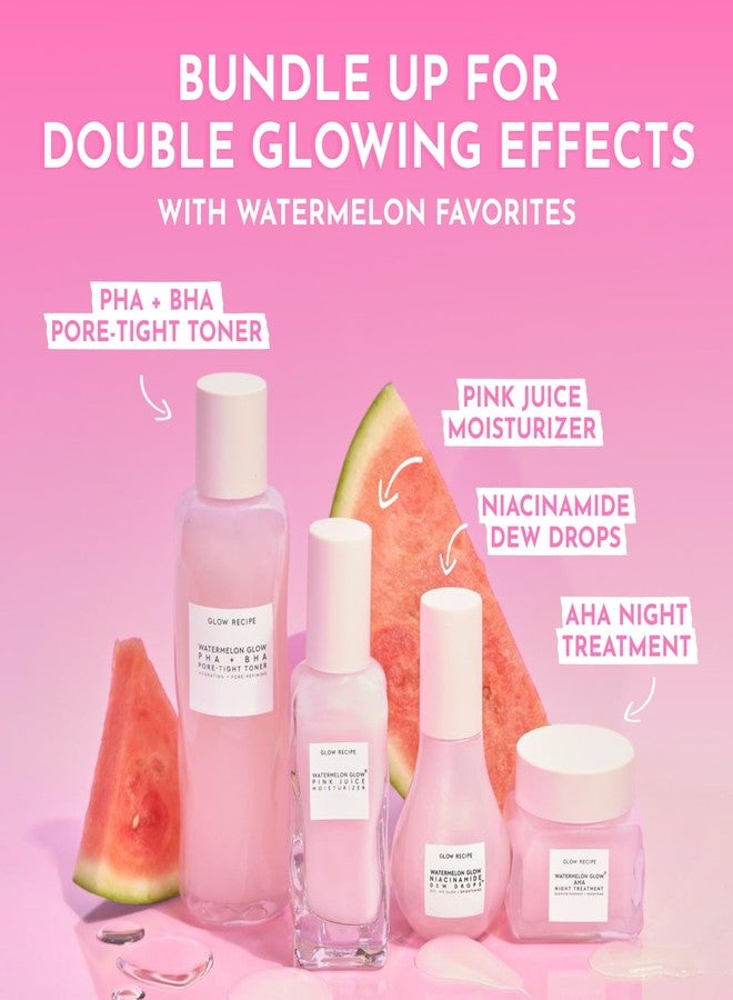 Glow Recipe Watermelon Glow AHA Night Treatment - Overnight Resurfacing Mask with AHA Complex, Hyaluronic Acid, Niacinamide & Watermelon Enzymes for Smooth, Glowing, Even-Toned Skin (60ml) - Image 5