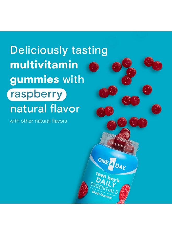 One A Day Teen Boy’s Daily Essentials Multivitamin Gummies, Teen Boy Vitamins with Vitamin C, Vitamin D, Bone Health, Immune Health, Raspberry Natural Flavor, 120 Gummies - Image 5