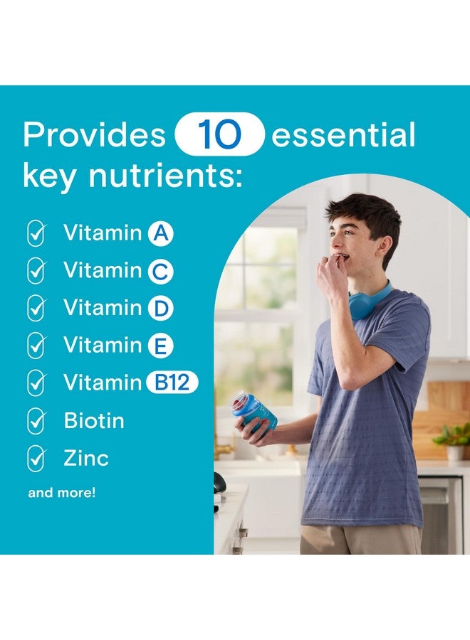 One A Day Teen Boy’s Daily Essentials Multivitamin Gummies, Teen Boy Vitamins with Vitamin C, Vitamin D, Bone Health, Immune Health, Raspberry Natural Flavor, 120 Gummies - Image 3