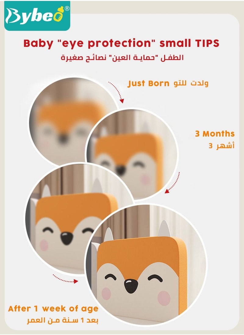 Bybeo - حاجز سرير أطفال سميك للغاية 6.5 سم للأطفال الصغار، سياج سرير آمن للأطفال، حاجز سرير الطفل، سهل الدخول أو الخروج من السرير مع دعم المرتبة، تركيبة مجانية وارتفاع قابل للتعديل، 50 سم، قطعة واحدة - Image 1