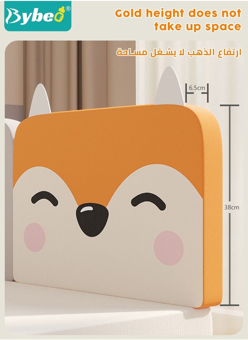 Bybeo - حاجز سرير أطفال سميك للغاية 6.5 سم للأطفال الصغار، سياج سرير آمن للأطفال، حاجز سرير الطفل، سهل الدخول أو الخروج من السرير مع دعم المرتبة، تركيبة مجانية وارتفاع قابل للتعديل، 50 سم، قطعة واحدة - Image 1