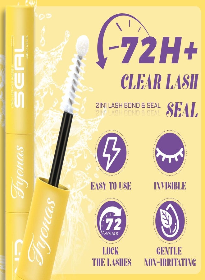 فيوناس غراء الرموش Fyonas Lash Bond and Seal المقاوم للماء يدوم طويلاً، غراء 2 في 1 لتجميع الرموش، تثبيت قوي، غراء رموش فردي غير مهيج للاستخدام المنزلي (أسود، 10 مل) - Image 5