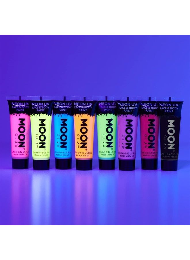 Moon Glow 0.42 أونصة طلاء وجه وجسم نيون بالأشعة فوق البنفسجية - أزرق مكثف - Image 1