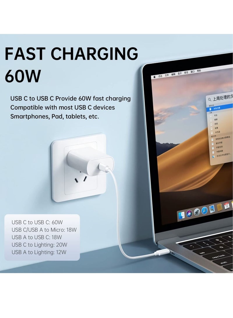 Captaintech USB Cable Conversion Storage Box, Multi-type Charging Cable Converter, Micro DataTransfer Tool, PD 60W Charging and Data Transfer Cable Kit, Sim Card Tray Eject Tool and Slots (Black) - Image 4