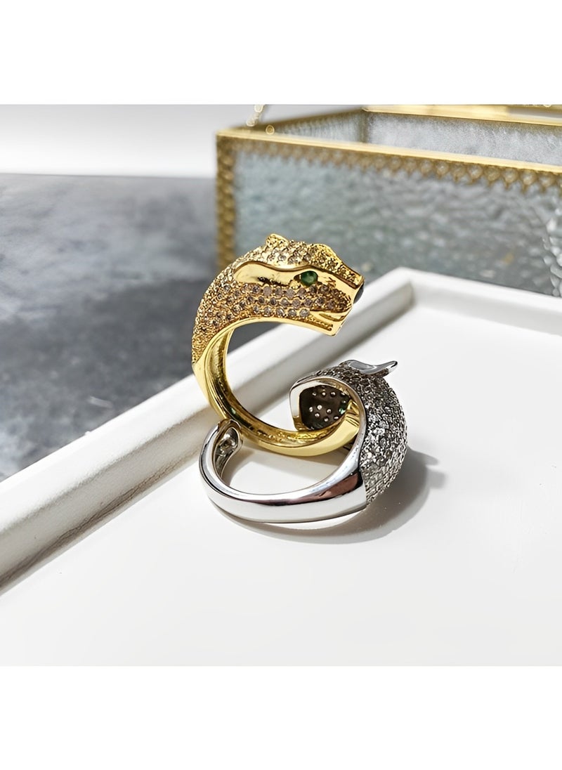 REOCLE Women's Panther Ring Leopard Design Ring Gifts for Mom Wife Girlfriend Her on Anniversary Valentines Day Mothers Day Birthday Gifts  - Image 2