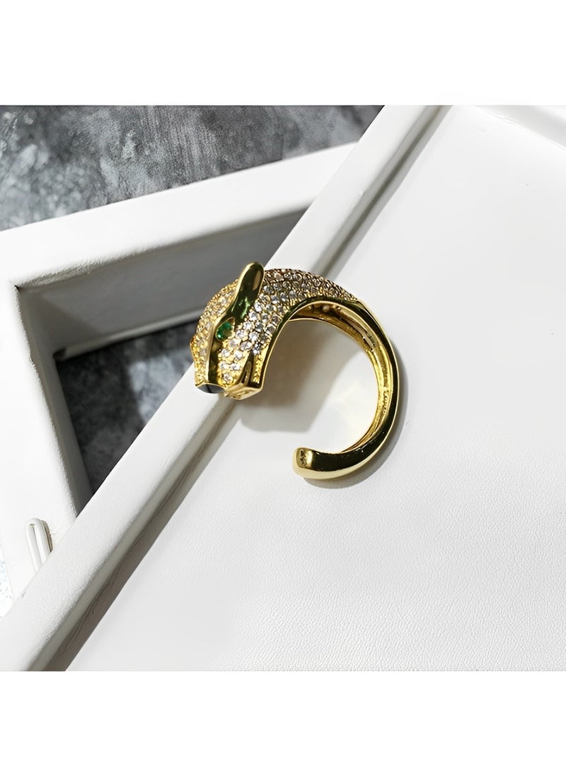 REOCLE Women's Panther Ring Leopard Design Ring Gifts for Mom Wife Girlfriend Her on Anniversary Valentines Day Mothers Day Birthday Gifts  - Image 5