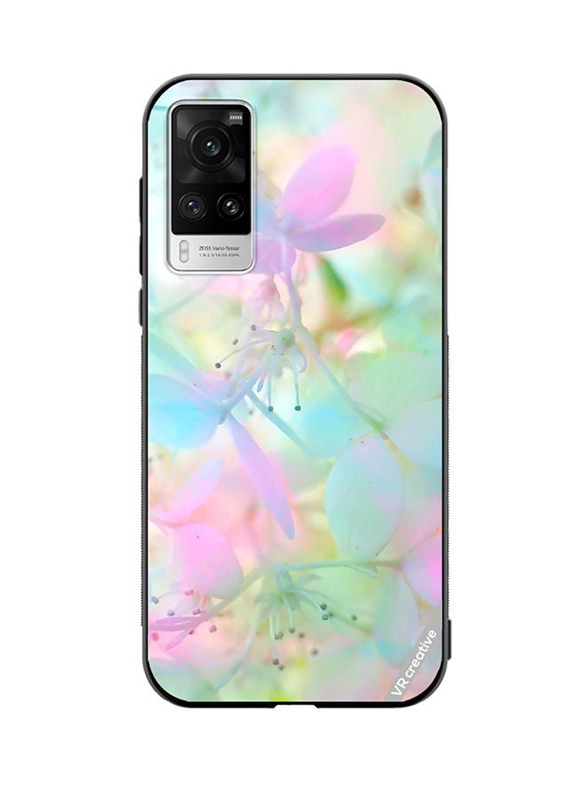 VR CREATIVE Protective Case Cover For Vivo X60 Pro Flower Design Multicolour - Image 1