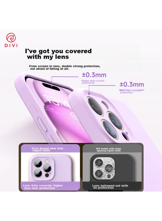 Divi Phone Case For Apple Iphone 16 Pro Max, Protective Cover With Full Lens Protection, Shockproof, Skin-friendly, Purple - Image 5