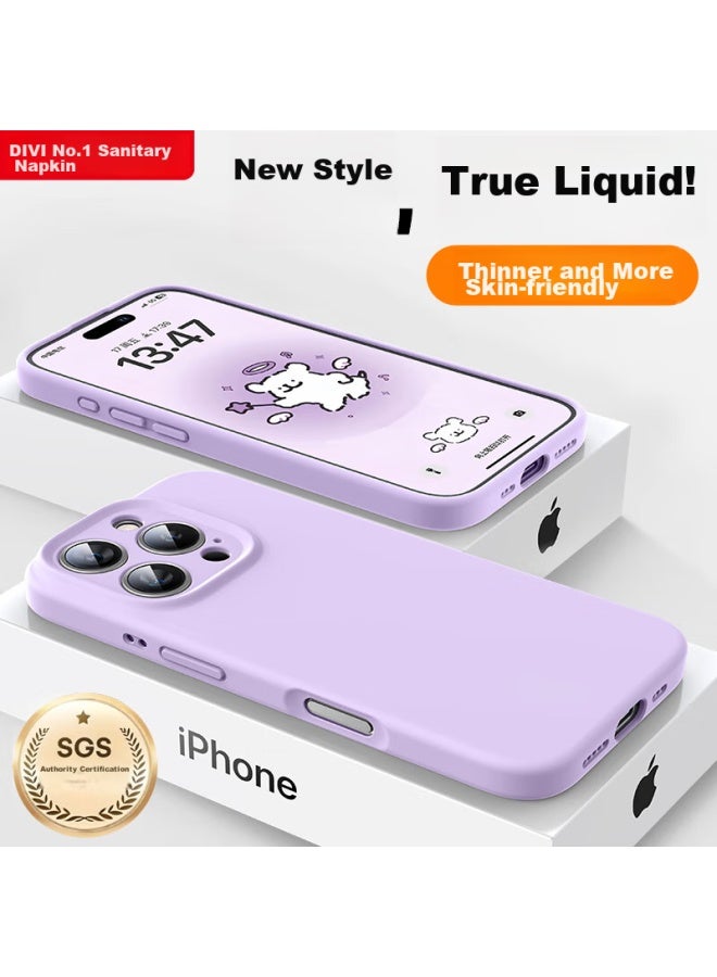 Divi Phone Case For Apple Iphone 16 Pro Max, Protective Cover With Full Lens Protection, Shockproof, Skin-friendly, Purple - Image 1