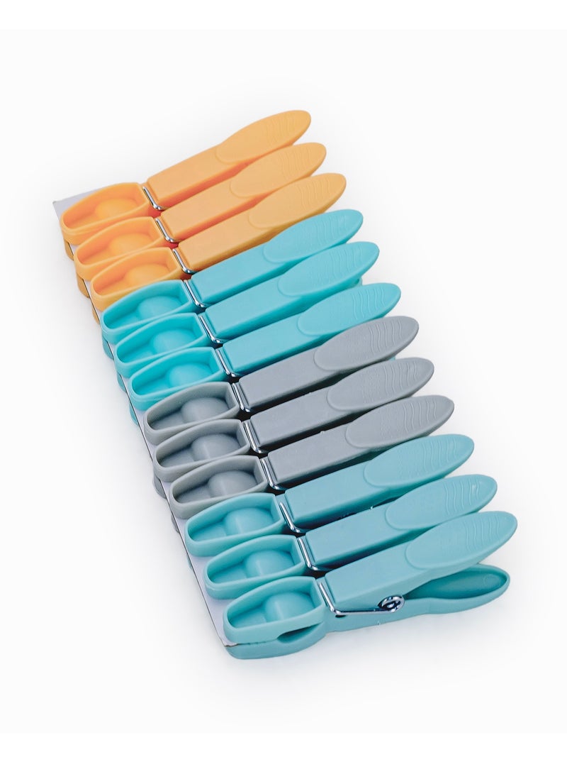 Mondex Durable Polypropylene Plastic Pegs for Laundry, Clothing Pins, Clothes Drying, and Outdoor Use, 12 Pieces - Image 3