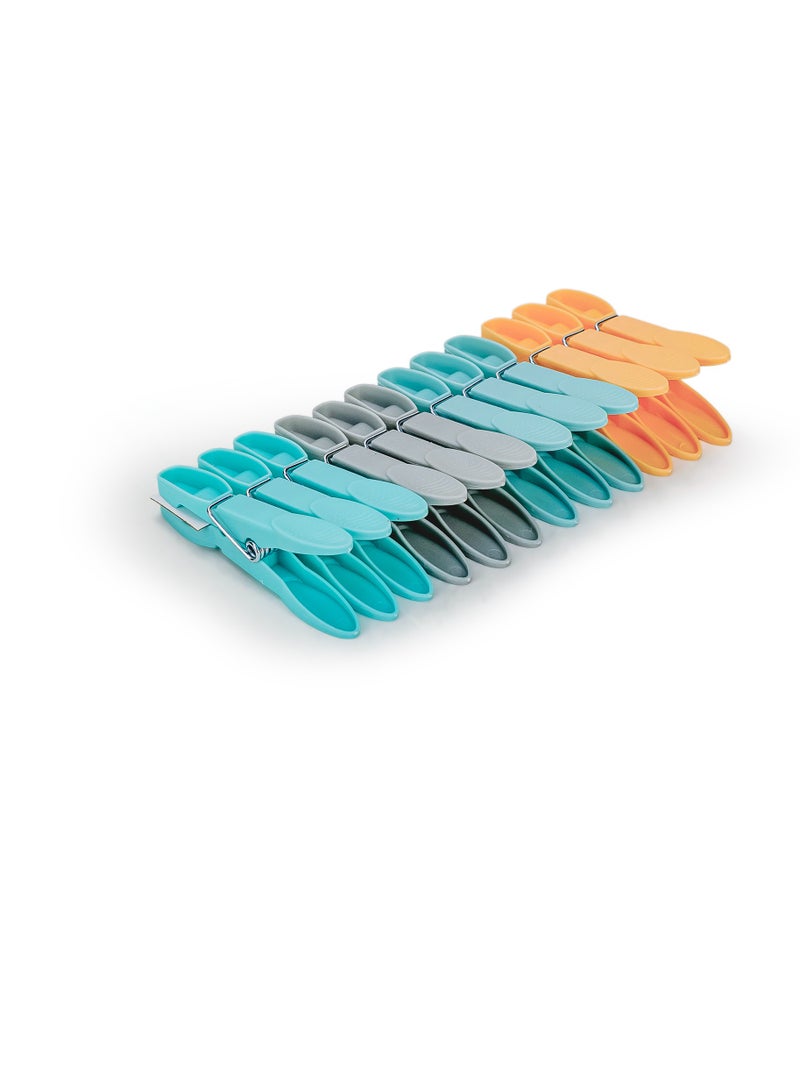 Mondex Durable Polypropylene Plastic Pegs for Laundry, Clothing Pins, Clothes Drying, and Outdoor Use, 12 Pieces - Image 2