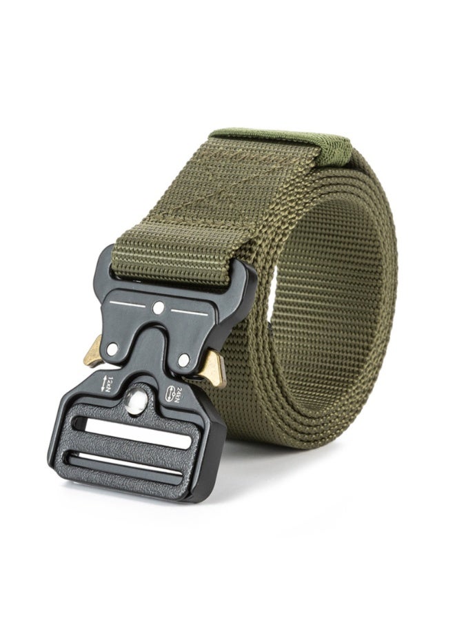 NOVOLAN Men's Outdoor Sports Nylon Belt Multi-Functional belt Zinc Alloy Buckle Quick-Release Buckle 840D Density Adjustable Length Comfortable Wear Lightweight & Portable Easy Clean 125cm (green) - Image 1