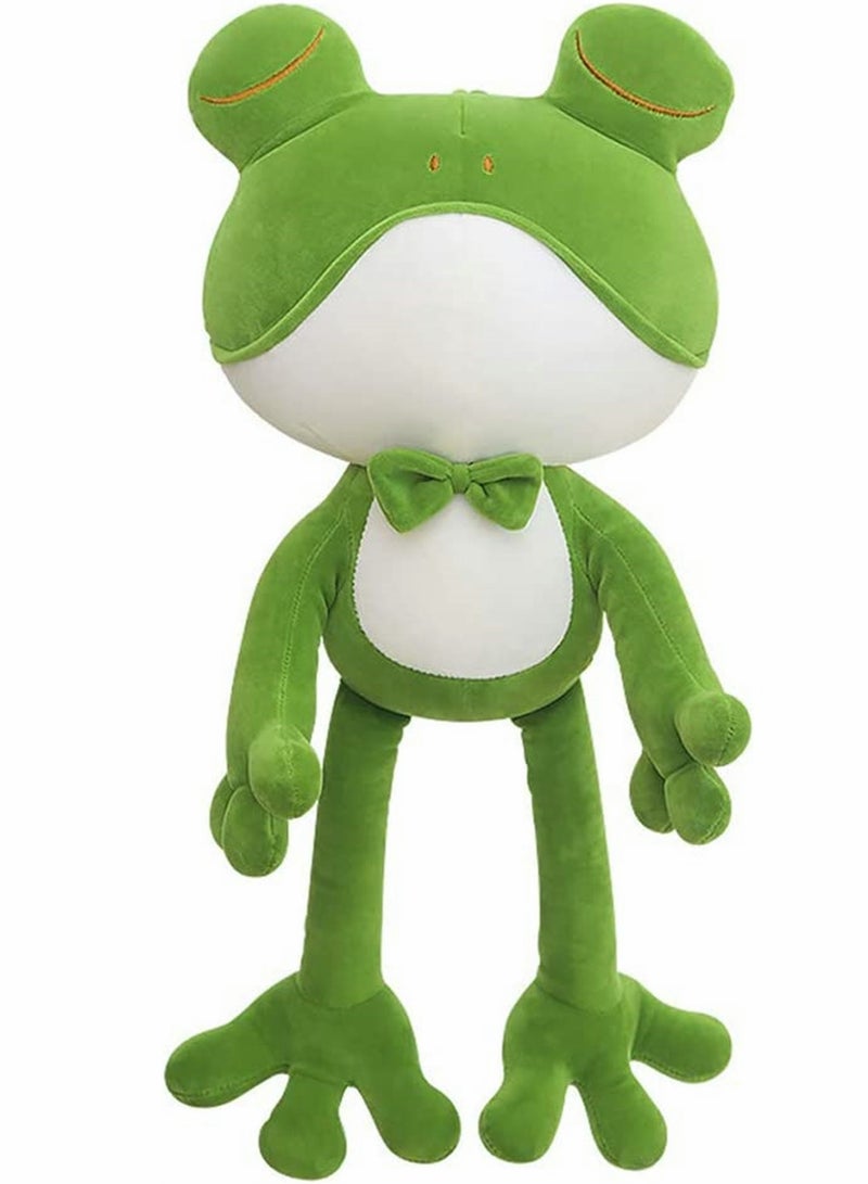 SYOSI Frog Plush Toy, Stuffed Animal Throw Plushie Pillow Doll, Soft Frog Plushies with Long Legs, Realistic Green Fluffy Friend Hugging Cushion for Boys Girls Birthday Party Home Office Decor (15 Inch) - Image 1