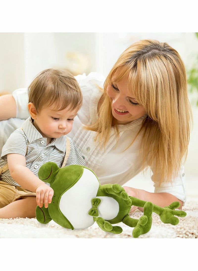 SYOSI Frog Plush Toy, Stuffed Animal Throw Plushie Pillow Doll, Soft Frog Plushies with Long Legs, Realistic Green Fluffy Friend Hugging Cushion for Boys Girls Birthday Party Home Office Decor (15 Inch) - Image 4