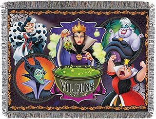 Pixar Disney- Villains, "Vile Villains" Woven Tapestry Throw Blanket, 48" x 60", Multi Color, 1 Count - Image 1