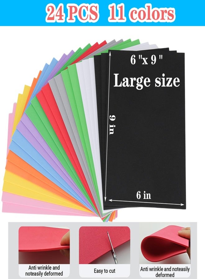 JIYUANCH 24 Pcs 2mm Embroidery Foam 6 x 9 Inch EVA Foam Sheets for 3D Embroidery Arts and Crafts, DIY Projects, Hand Sewing, Quilting, Hats, Cosplay Costumes, Pillows - Image 4