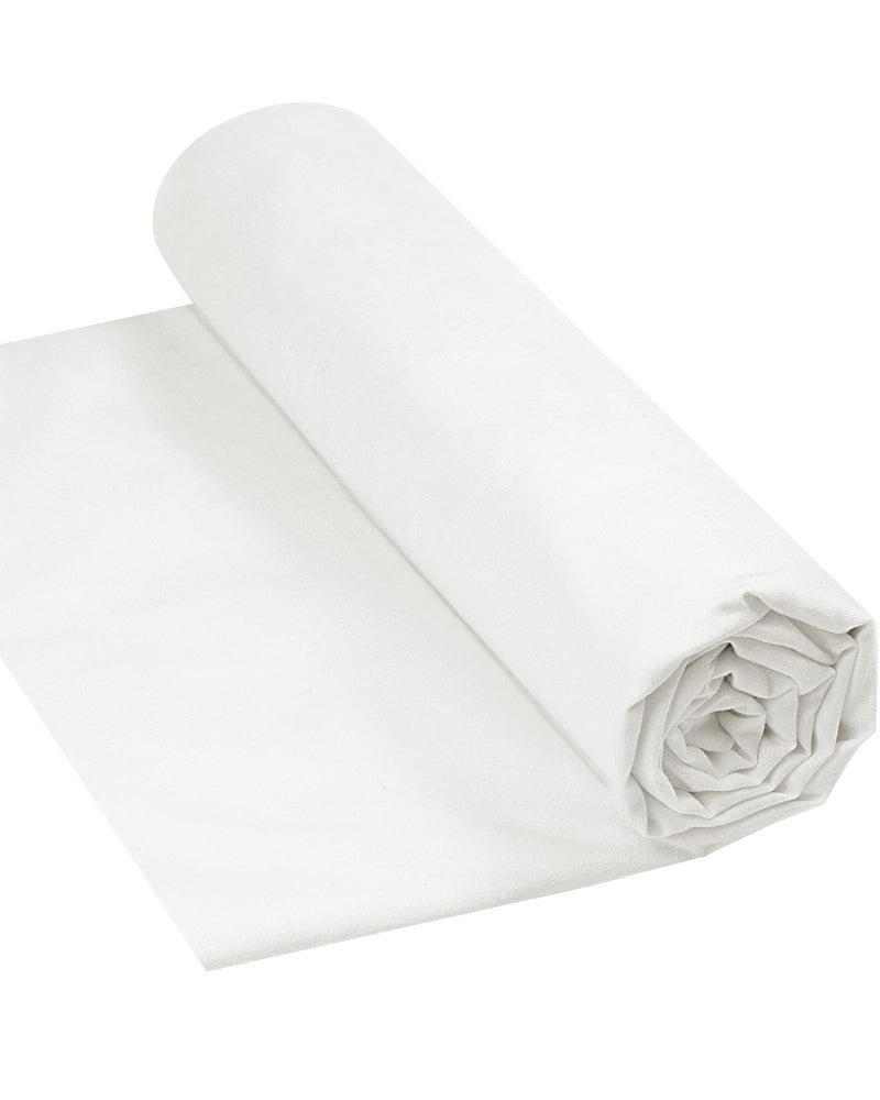 HOTGODEN Light Weight 100 Cotton Muslin Fabric 59 inch x 2510 Yards Bleached Muslin Linen Fabric Material for Sewing Material Apparel Cloth