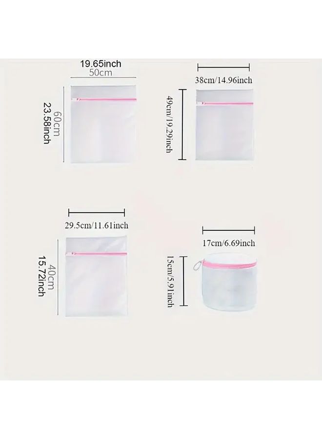 4pcs Heavy Duty Mesh Laundry Bags With Zippers For Delicates Protection - Image 5