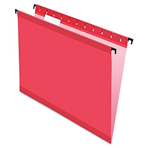 Pendaflex SureHook Reinforced Hanging Folders, Letter Size, Red, 20 per Box (6152 1/5 RED) - Image 1