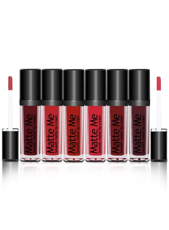adbeni Long Lasting Liquid Mini Lipstick With 12 Hours Stay | Matte Finish | Waterproof| Won'T Smudge Won'T Budge Liquid Lipstick | Pack Of 6 (407To 412) - Image 1