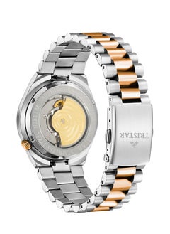Tristar NJ Series Men's Automatic Watch Black Index Dial Rose Gold 2 Tone Bracelet Wrist Watch for Men  - Image 3