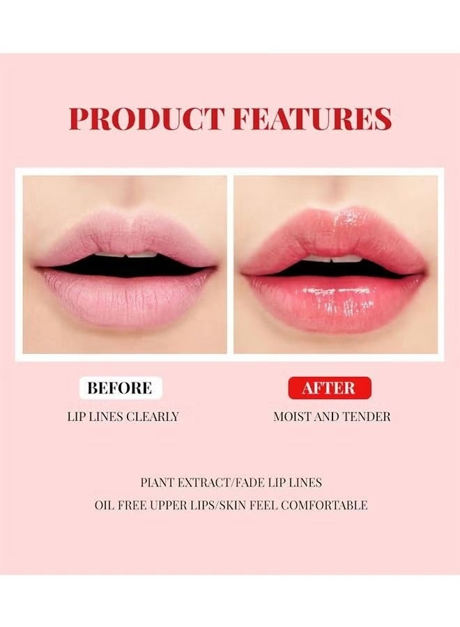 NUDE Hydrating Lip Glow Oil Plumping Lip Tint, Hydrating Lip Gloss Tinted Lip Balm Transparent Lip Care, Long Lasting Moisturizing Non-sticky Fresh Shiny Texture Lip Oil - Strawberry - Image 3