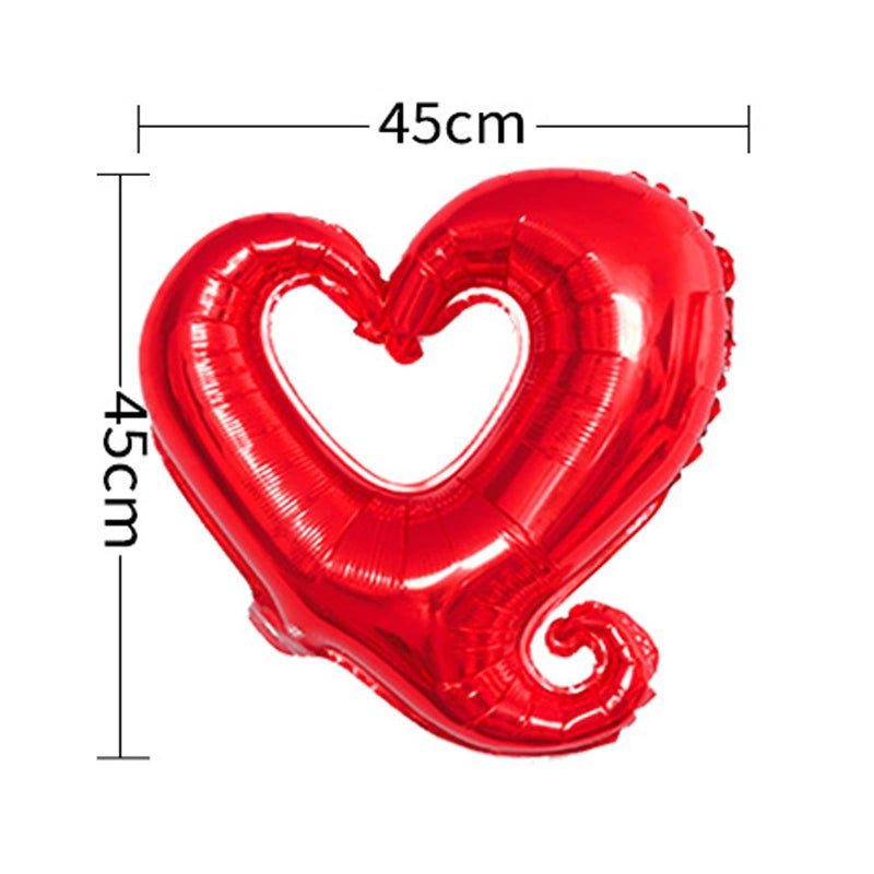 Soochat Red Heart Balloons, Heart Shape Foil Mylar Helium Balloon for Valentine's Day Wedding Party Decorations 10 Pcs - Image 3