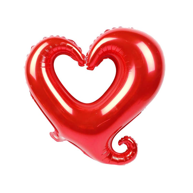 Soochat Red Heart Balloons, Heart Shape Foil Mylar Helium Balloon for Valentine's Day Wedding Party Decorations 10 Pcs - Image 5