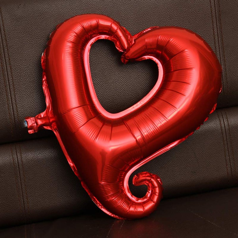 Soochat Red Heart Balloons, Heart Shape Foil Mylar Helium Balloon for Valentine's Day Wedding Party Decorations 10 Pcs - Image 4