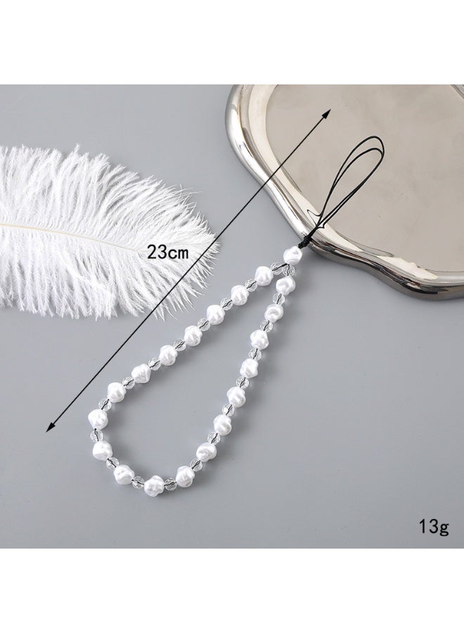 NIBEMINENT Phone Charm/ Chain Strap for Women Girls, Acrylic Cell Phone Case Lanyard Wrist Strap