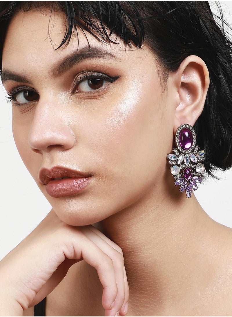 SOHI - Shimmering Rhinestone Statement Dangles - Image 1