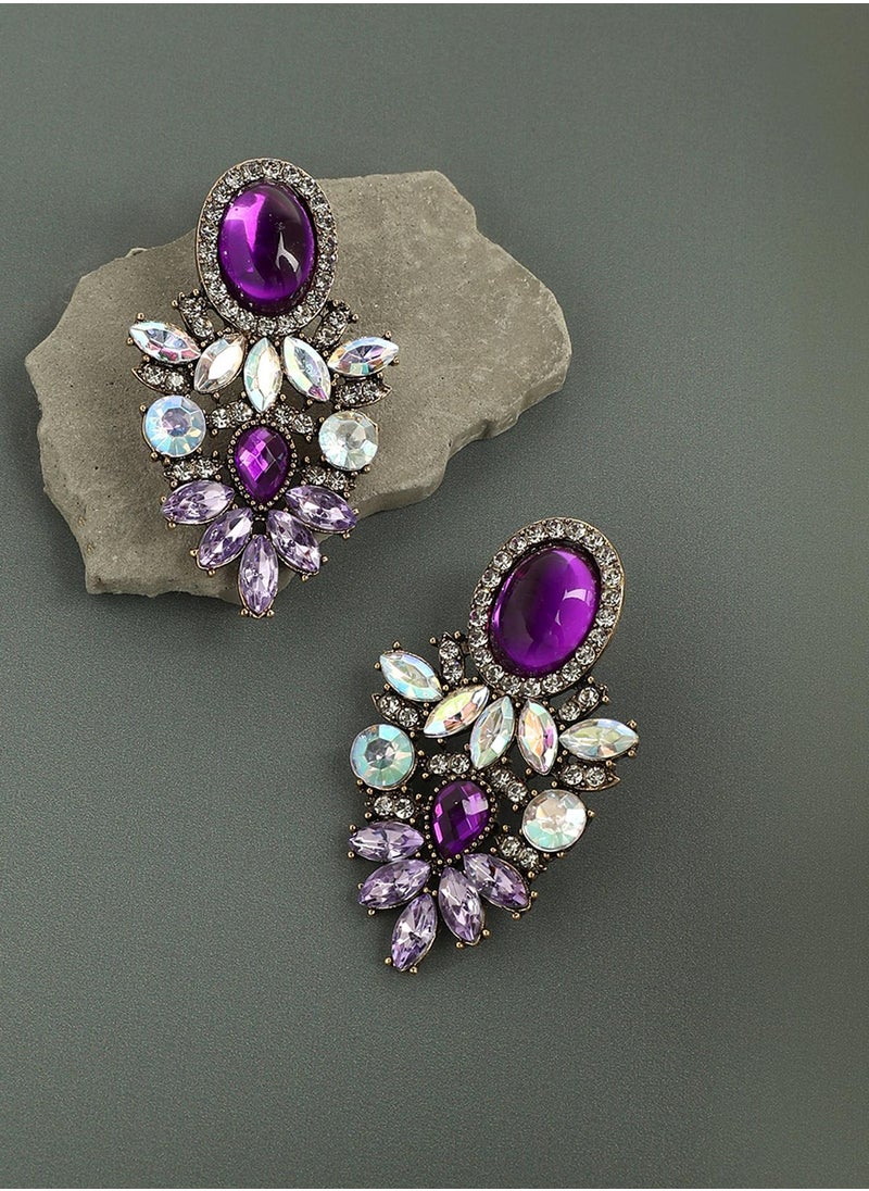 SOHI - Shimmering Rhinestone Statement Dangles - Image 1