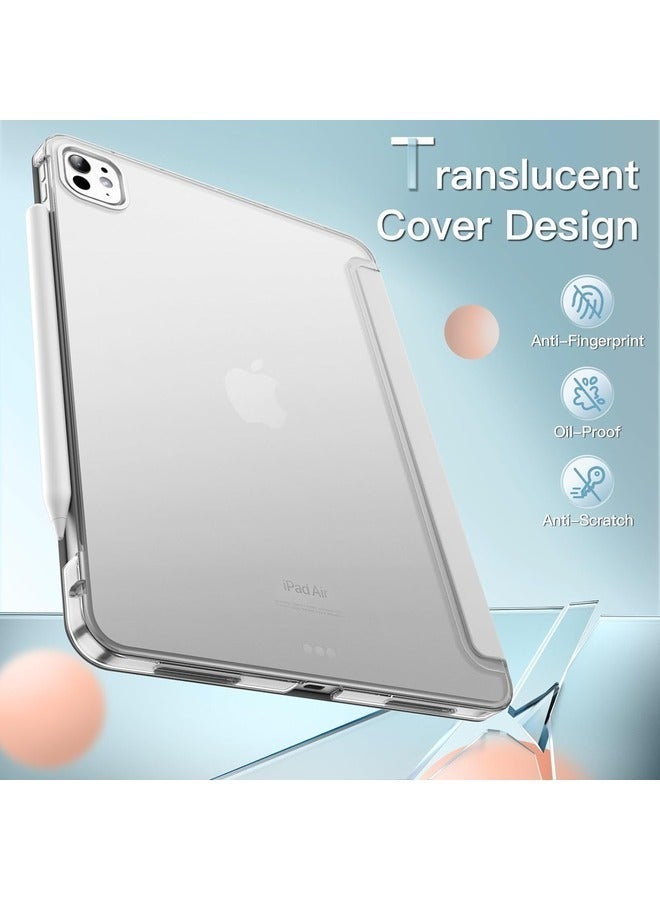 Raxoom Silver Slim Smart Cover for iPad Pro 13-Inch M4 (2024) â€“ Hard Back Shell, Adjustable Stand, and Auto Wake/Sleep Feature - Image 4