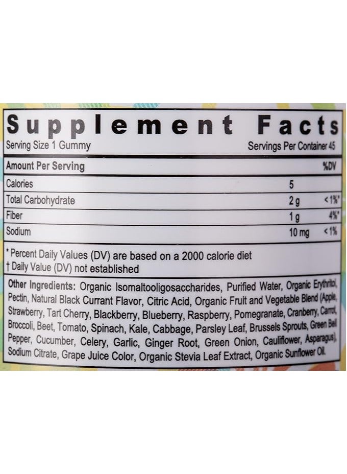 Sunshine Nutrition Fruit, Veg & Fiber Cool Gummies - 45 Count - Image 3