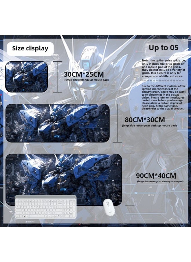 Generic Mouse Pad Oversized Gundam Computer Keyboard Pad Cartoon Game Mouse Pad Boys E-sports Computer Thickened Desk Pad-Color:900*400*3mm-Pattern:Up To 05  - Image 1