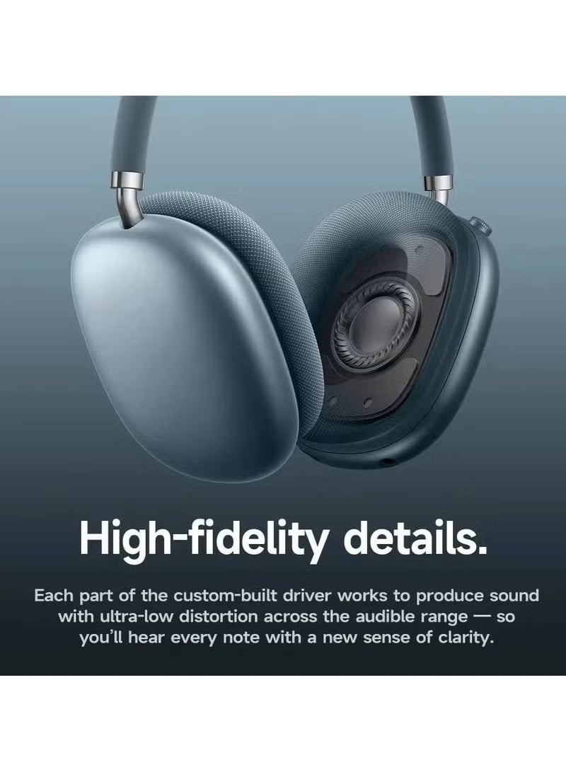 هوكو سماعات رأس W65 Plus ANC لتقليل الضوضاء بتقنية البلوتوث فوق الأذن لاسلكية كبيرة الحجم مع صوت عالي الدقة وسماعات رياضية مع زر - أسود. - Image 5