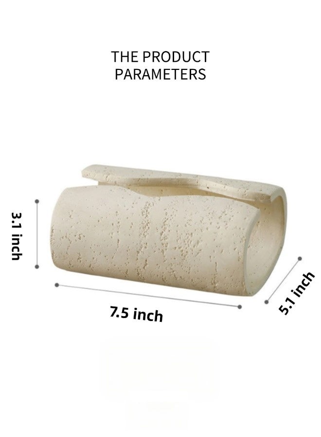 ShebSheb Tissue Box Cover Rectangle, Resin Facial Tissue Holder Covers Toilet Paper Holder, Tissue Holders Decorative Paper Dispenser Home Decor for Bathroom Kitchen Bedroom Living Room Office - Image 3