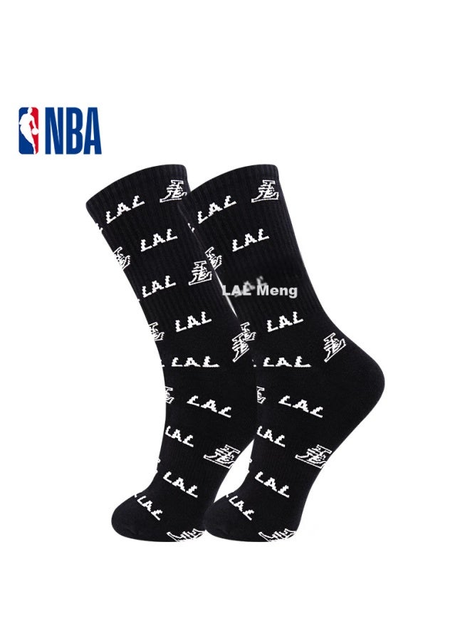 Nba Long Tube Socks Anti-odor Antibacterial Fashion Trend Running Casual High Tube Basketball Sports Cotton Socks 3 Pairs - Image 3