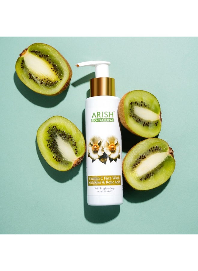 ARISH BIO-NATURAL - Vitamin C Face Wash For Brightening & Dark Spot Reduction | Fades Pigmentation &Evens Skin Tone | With Kojic Acid & Niacinamide | Hydrating Antioxidant Formula | 100 Ml - Image 1