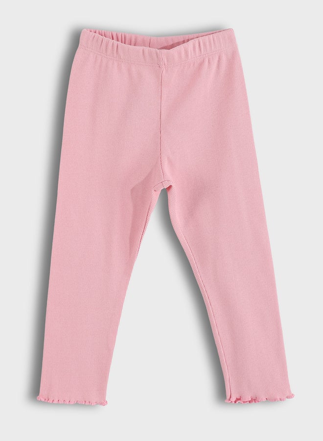 ال سي وايكيكي طماق خصر مطاطي للفتيات 2 عبوة - Image 2