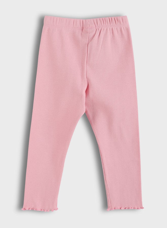 ال سي وايكيكي طماق خصر مطاطي للفتيات 2 عبوة - Image 4